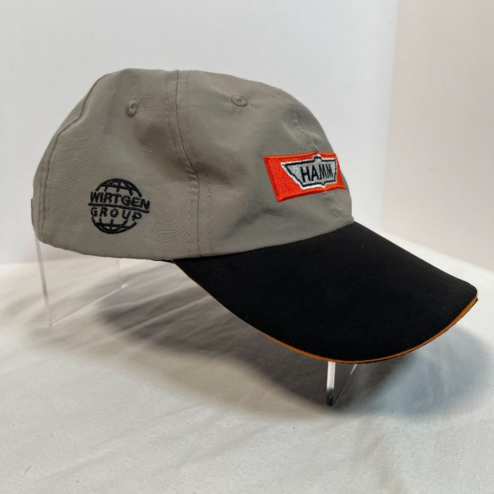Hamm Heavy Equipment ball‎ cap, embroidered logo, microfiber adjustable grey/blk